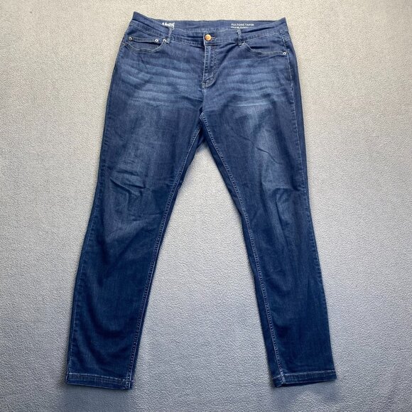 Mugsy Fultons Taper Blues Jeans Mens Size  40X30 Dark Blue Stretch Denim - Picture 12 of 12